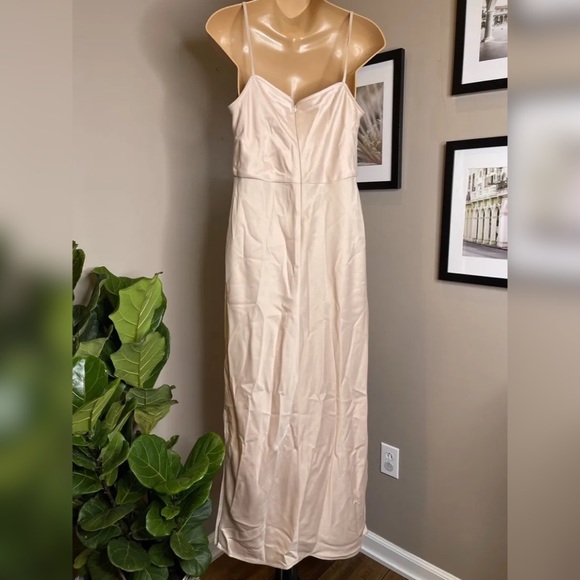 Anthropologie BHLDN Sachin & Babi Cali Satin Charmeuse Midi Slip Dress Size 10 - Picture 6 of 7